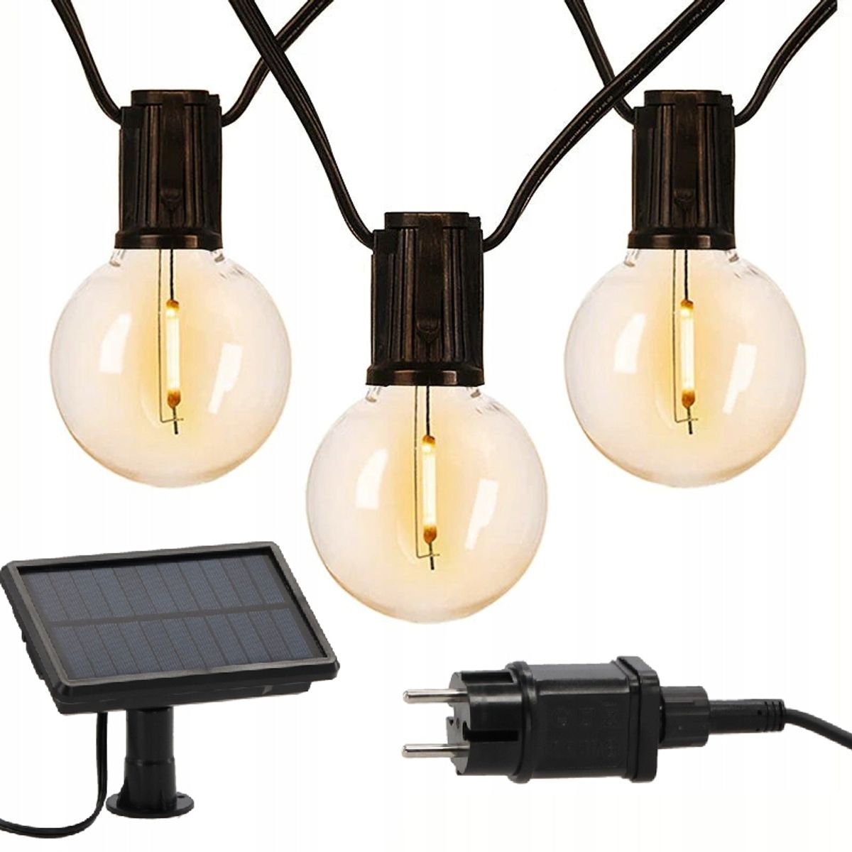 Solcelle lysslynge 7,5 m 25 LED - trådløs