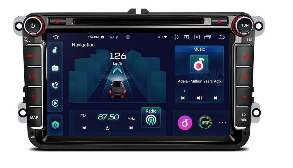 Kraftig Spesialspiller til Volkswagen DAB+ Android 12.0