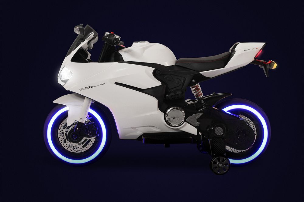 Barnemotorsykkel 1299SS, el-motorsykkel - hvit/rød