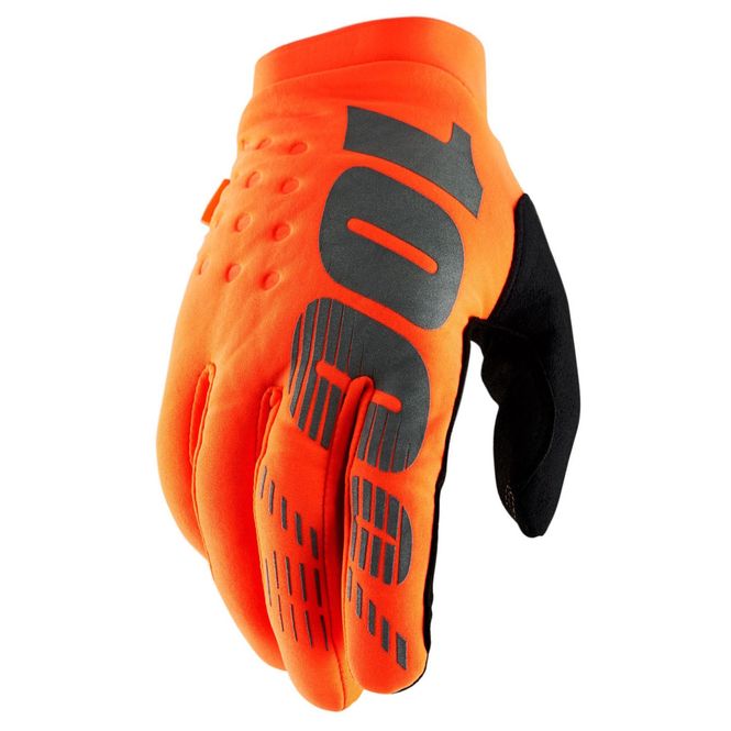 Hovedbilde 100% Brisker hansker herre – fluo oransje/svart