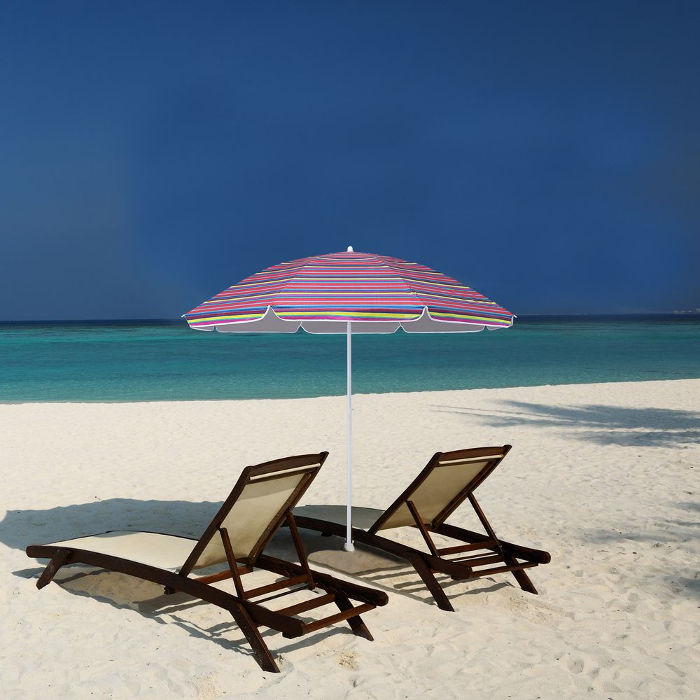 Strandparasoll KYPROS 180cm med vippefunksjon - farger