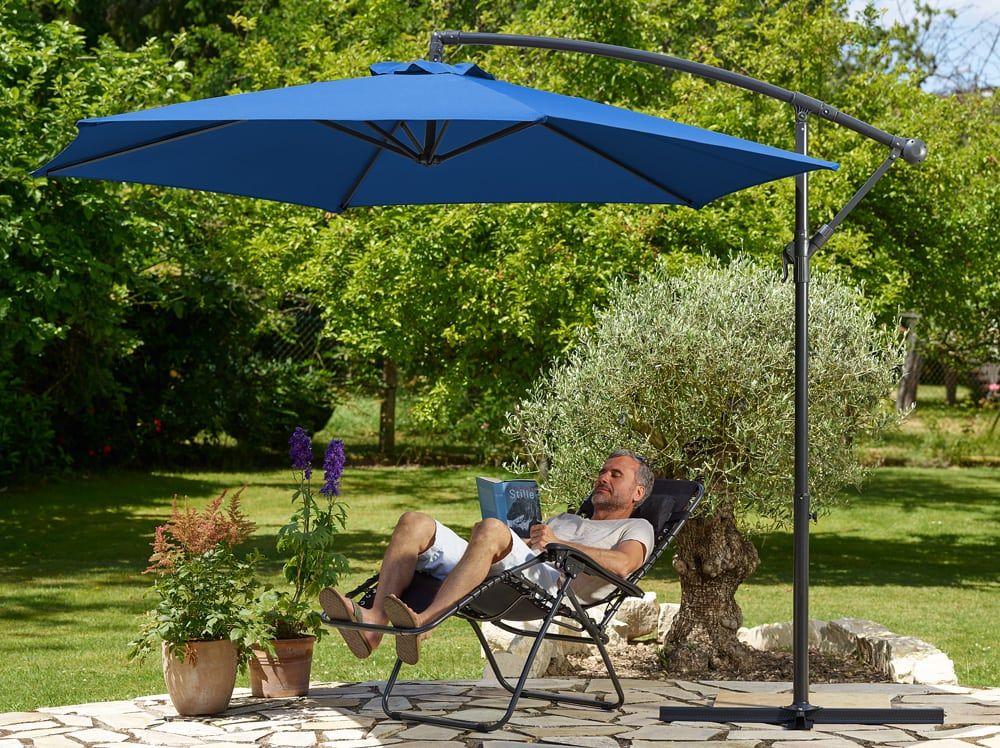 Cantilever parasoll blå  Ø330cm