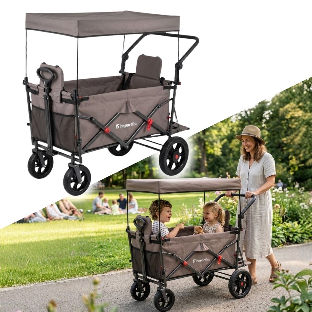 Sammenleggbar transportvogn for barn 120 kg – inSPORTline StrollKidz