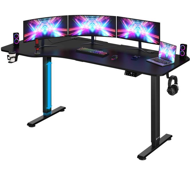 Hovedbilde Elektrisk hev og senk skrivebord 160x75x73-118cm - sort