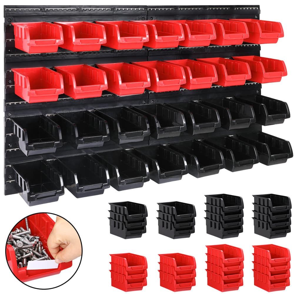 Vegghylleholder med stablingsbokser
