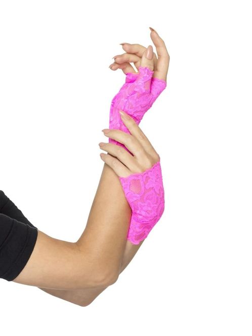 Hovedbilde Korte Blonde hansker - neon rosa