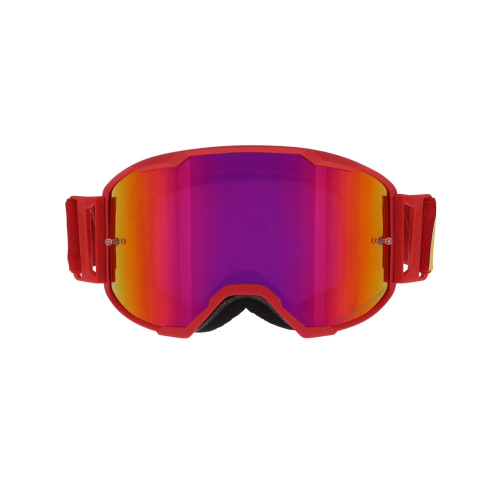 Red Bull SPECT Strive Panovision Motocrossbriller – Matt Rød / Lilla Speilglass