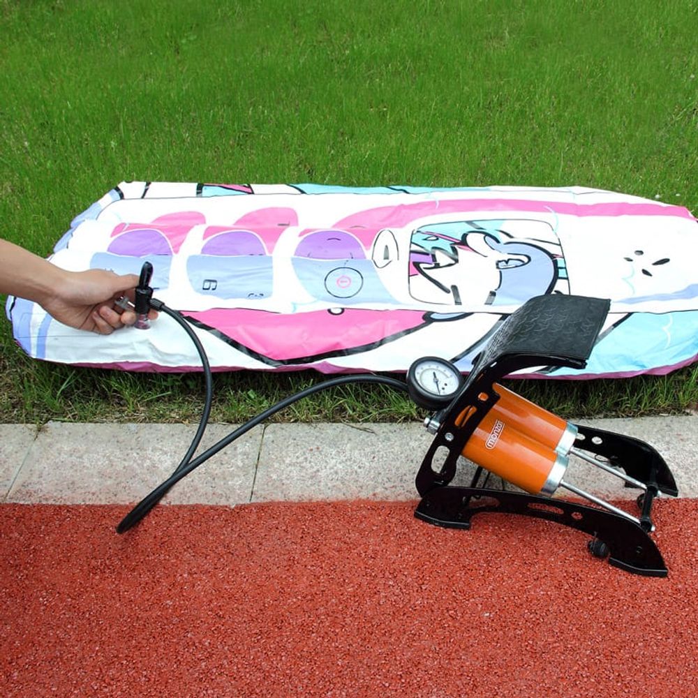 Dobbel sylinder fotluftpumpe trykkmåler 7 bar