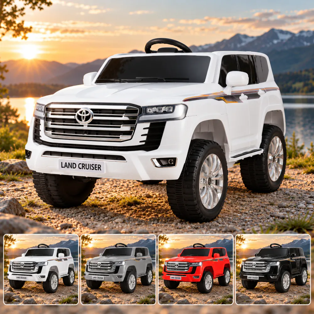 Toyota Land Cruiser elektrisk barnebil – 2 seter, 12V, 140W - 2-6år
