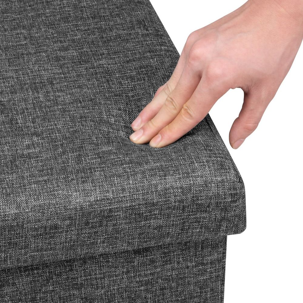 Benk 115x38x38cm oppbevaring - mørkegrå