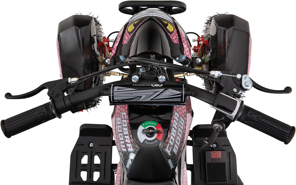 Cobra 800w elektrisk mini ATV Rosa-sort
