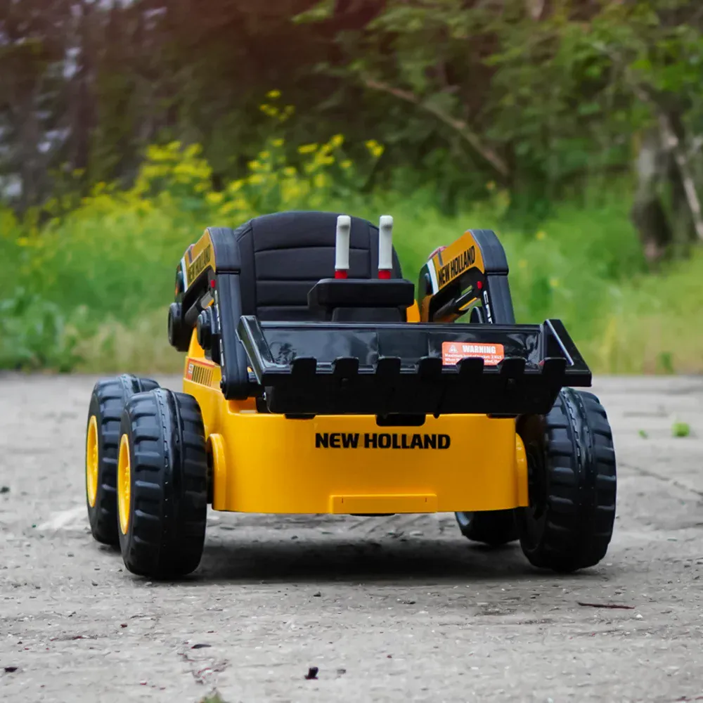 NEW Holland 12V 300W Elektrisk Hjullaster for Barn – Gul