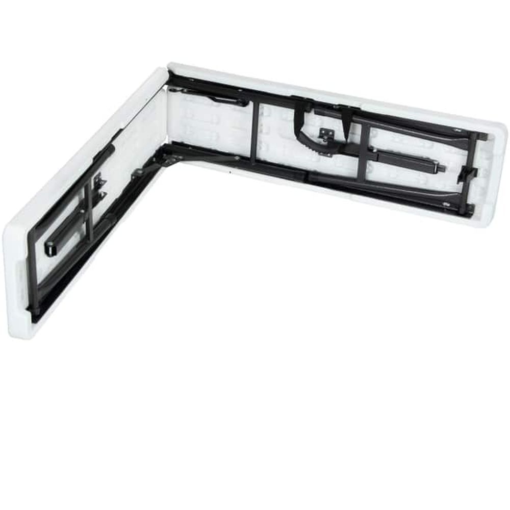 Ølbenksett 2 stk - Hvit plast - 180 cm