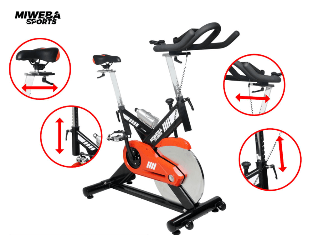 Miweba Sports MS400 spinningsykkel 22 kg svinghjul