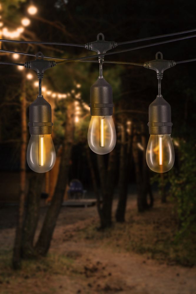 Lysslynge 20 m med 20 LED - varm hvit