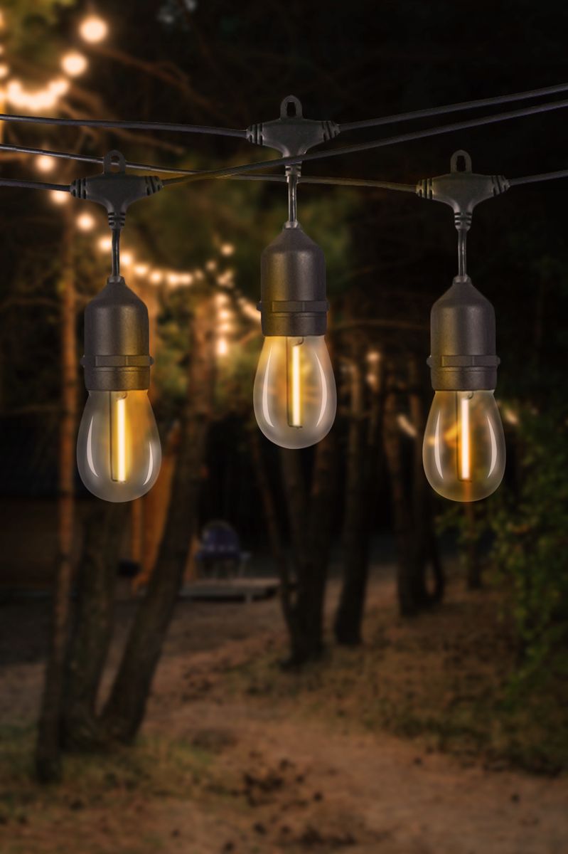 Lysslynge 20 m med 20 LED - varm hvit