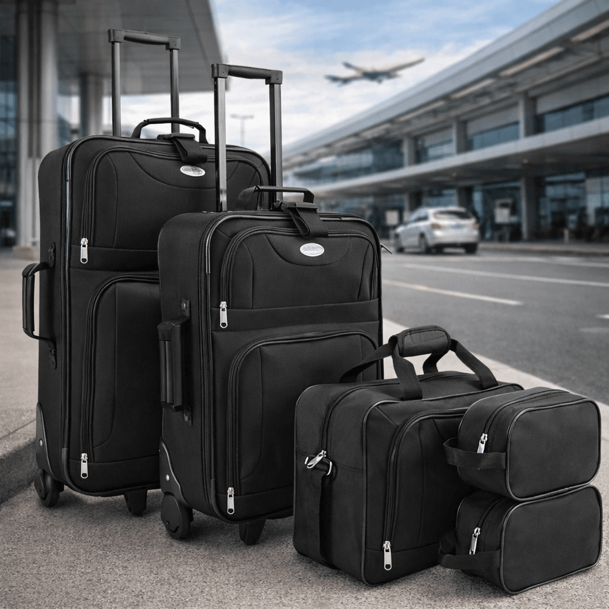 Koffertsett 5 stk - sort