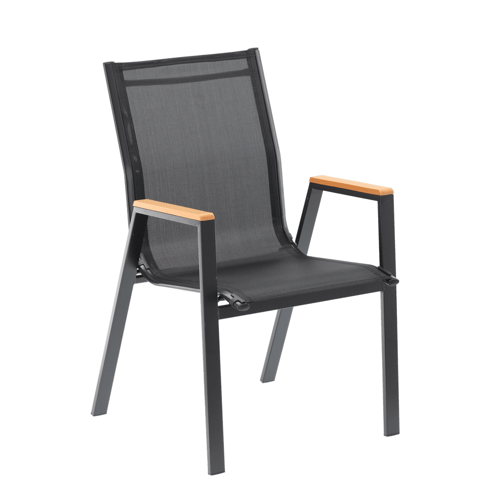 Stål hagestol Polywood 61 x 56 x 90 cm svart