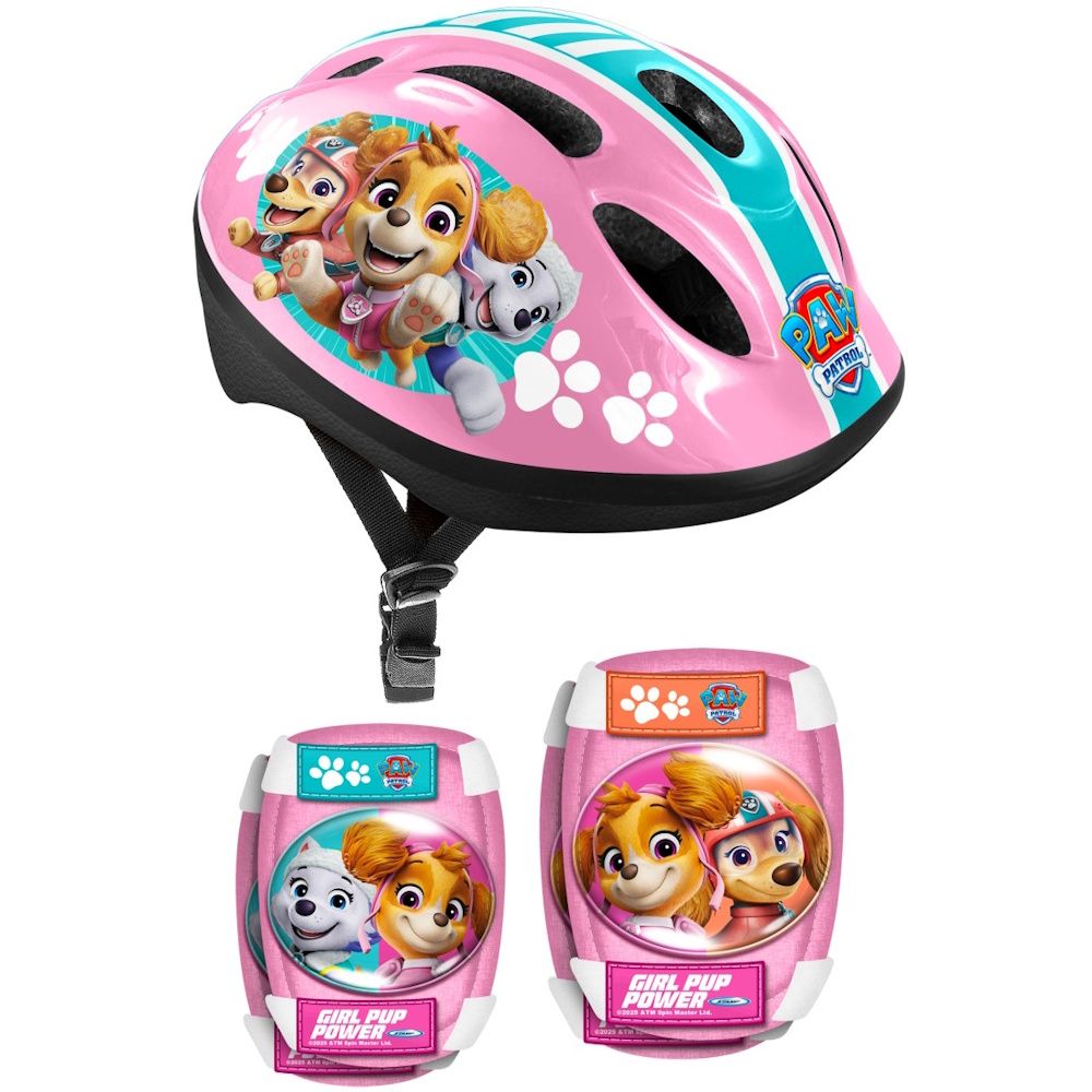 Sykkelhjelm og beskyttere - Paw Patrol rosa