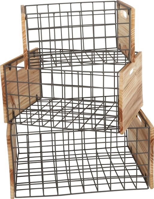 Hovedbilde Small Foot rustikke trekasser - 3 stk