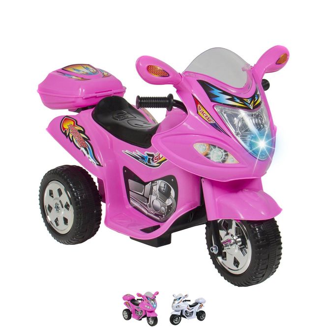 Hovedbilde EL Trike - elektrisk motorsykkel for barn i hvit/rosa