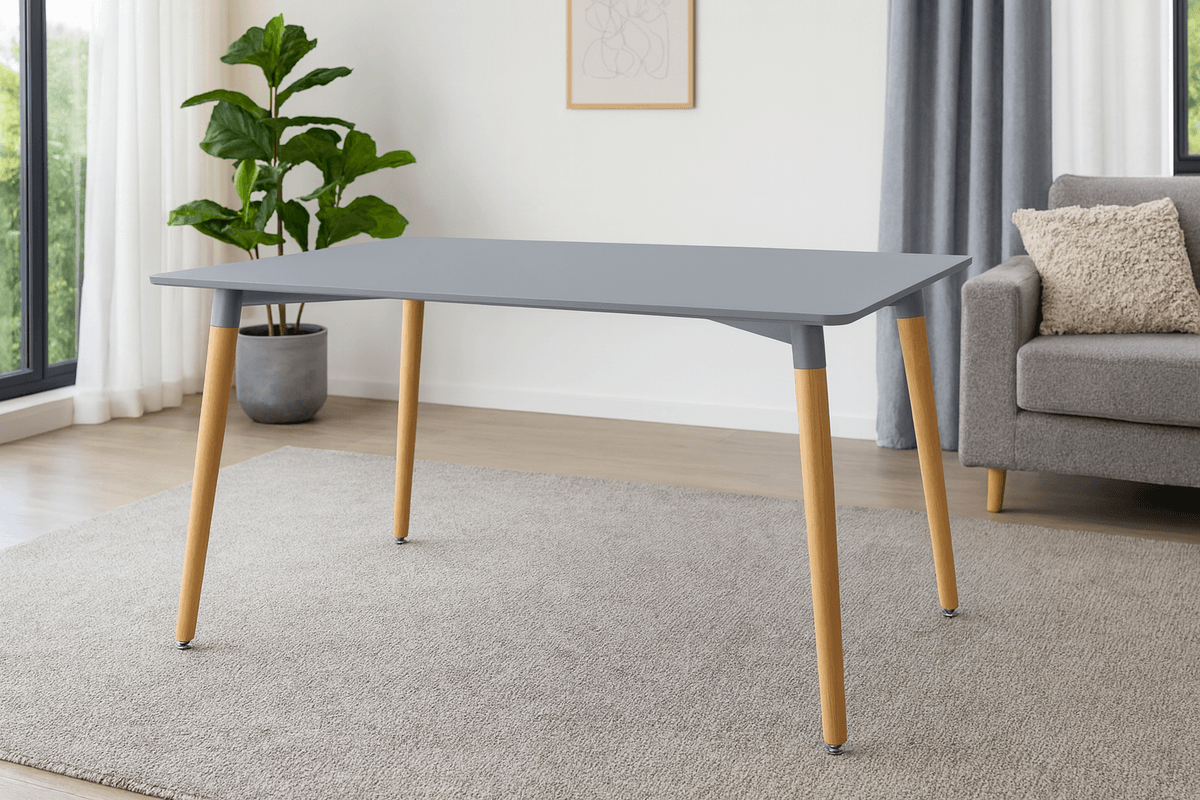 Rektangulært bord med treben - 120x80 cm