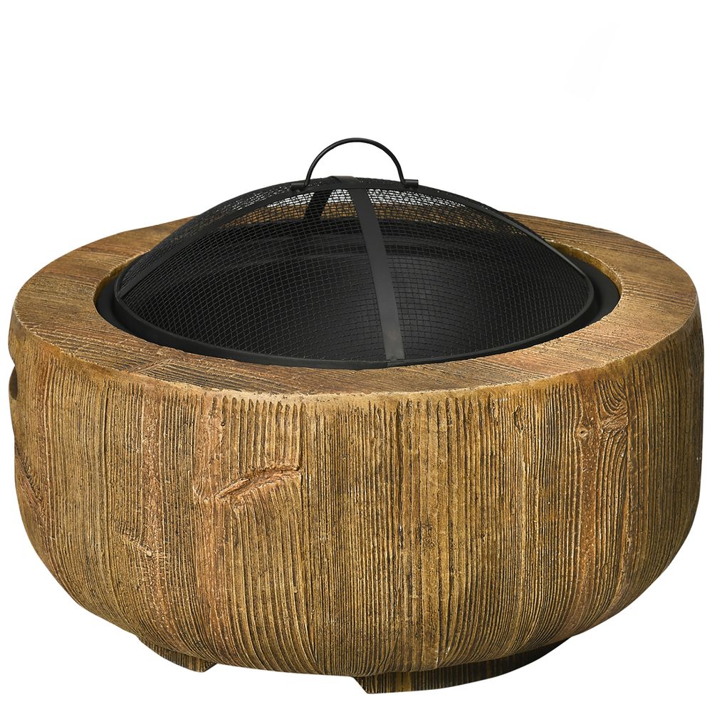 Bålpanne med trestubbedesign og gnistlokk - Ø61,5 cm