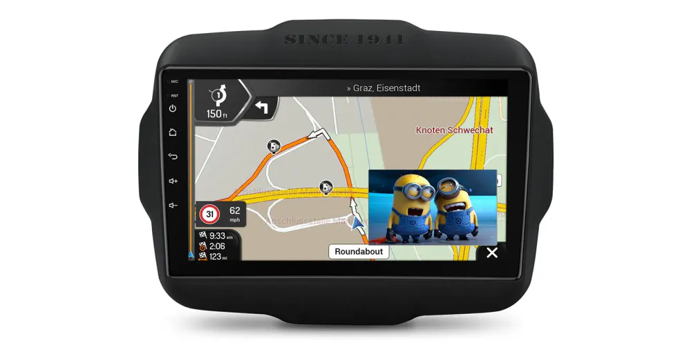 Jeep Renegade DAB+ bilstereo Android 12 CarPlay 9