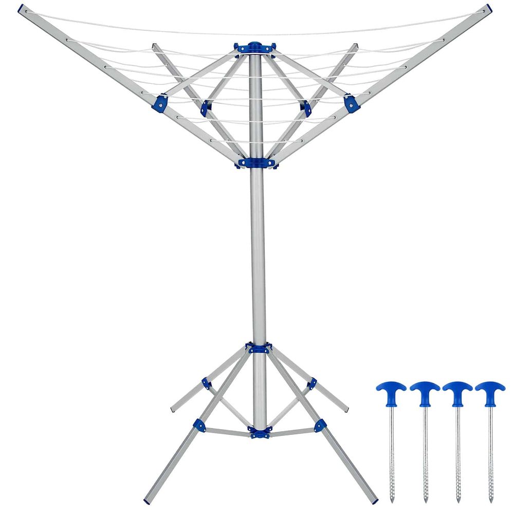 Roterende tørkestativ aluminium - 14m line