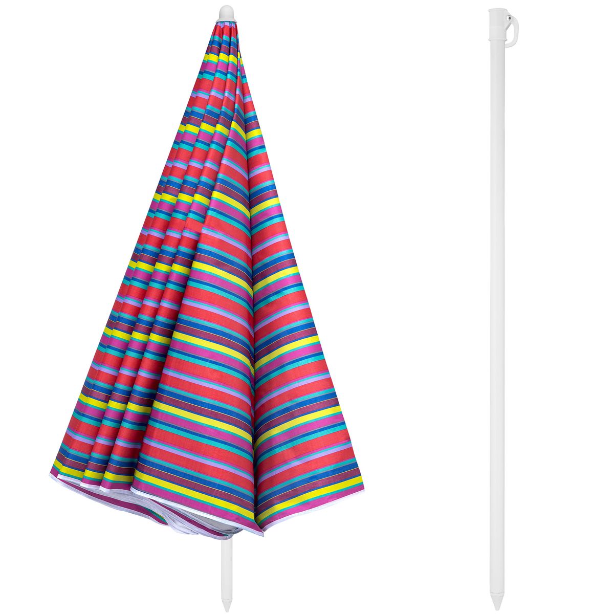 Strandparasoll KYPROS 180cm med vippefunksjon - farger