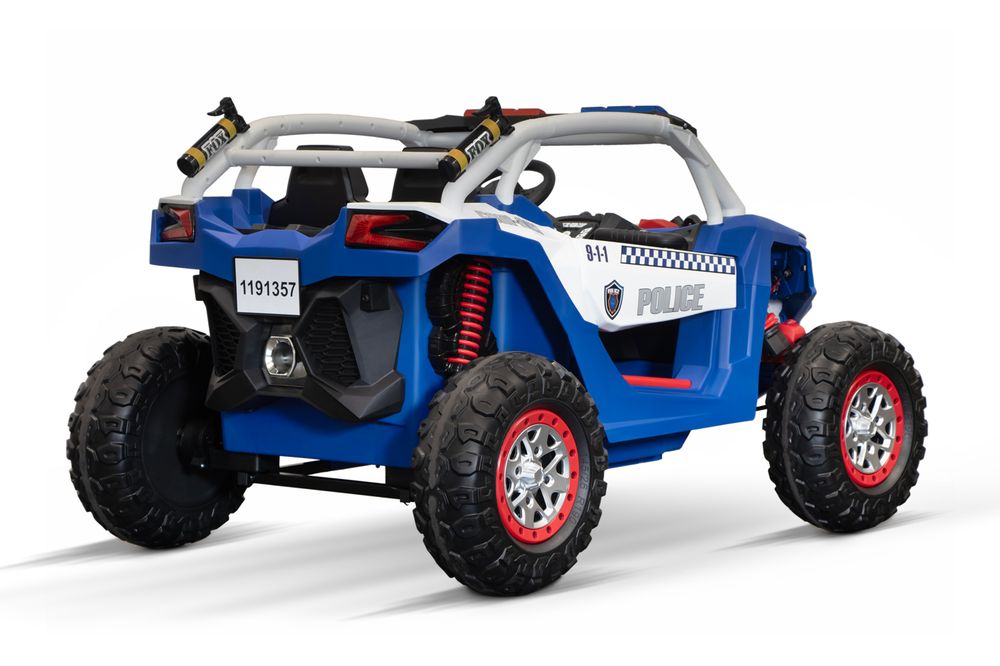 Elektrisk politi-UTV for barn 24V 2x200W 2-seter med blålys