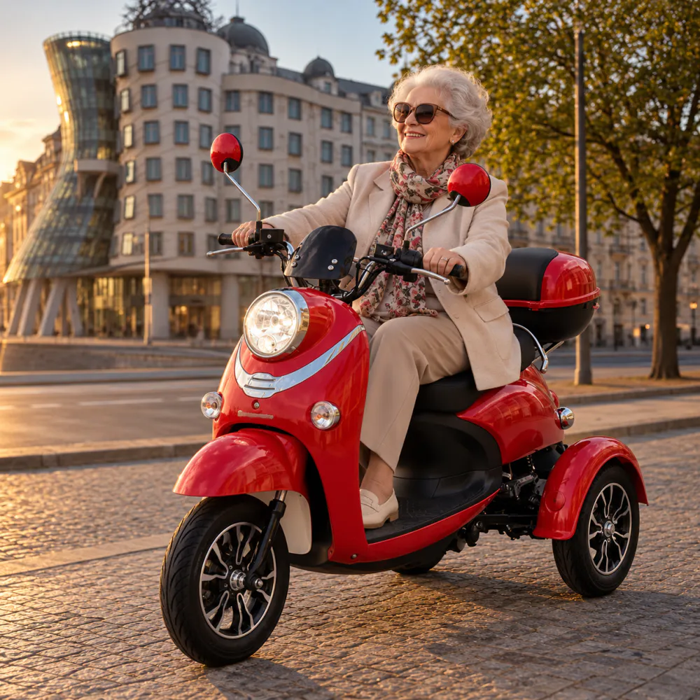 Elektrisk trehjulsscooter Tarra 2 seter inSPORTline - fargevalg