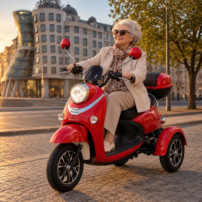 Hovedbilde Elektrisk trehjulsscooter Tarra 2 seter inSPORTline - ...