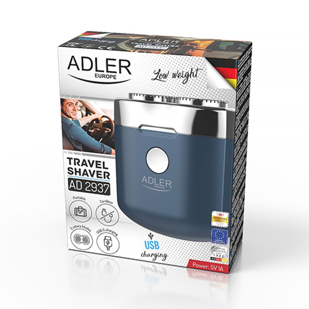 Adler AD 2937 Reisebarbermaskin - USB 2 hoder
