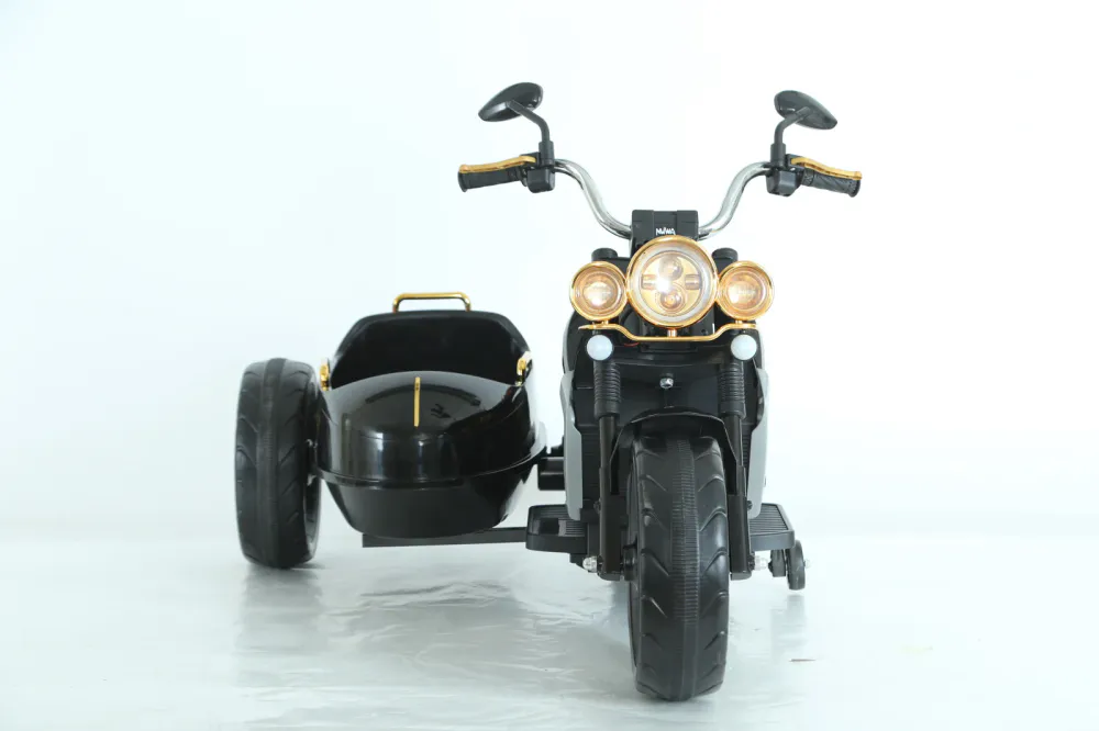 BJDL1588 Elektrisk motorsykkel med sidevogn for barn – 12V, 55W