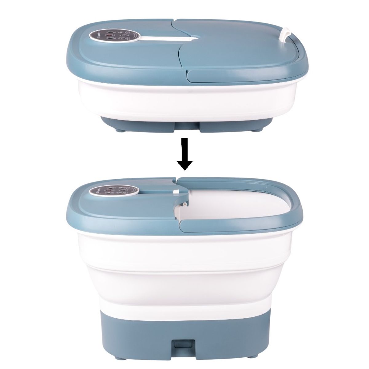 Sammenleggbart fotbad med massasje