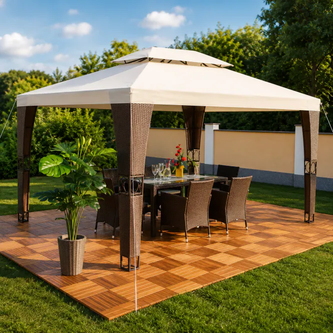 Hovedbilde Royal Rotting Paviljong 3x4m - Brun/Creme