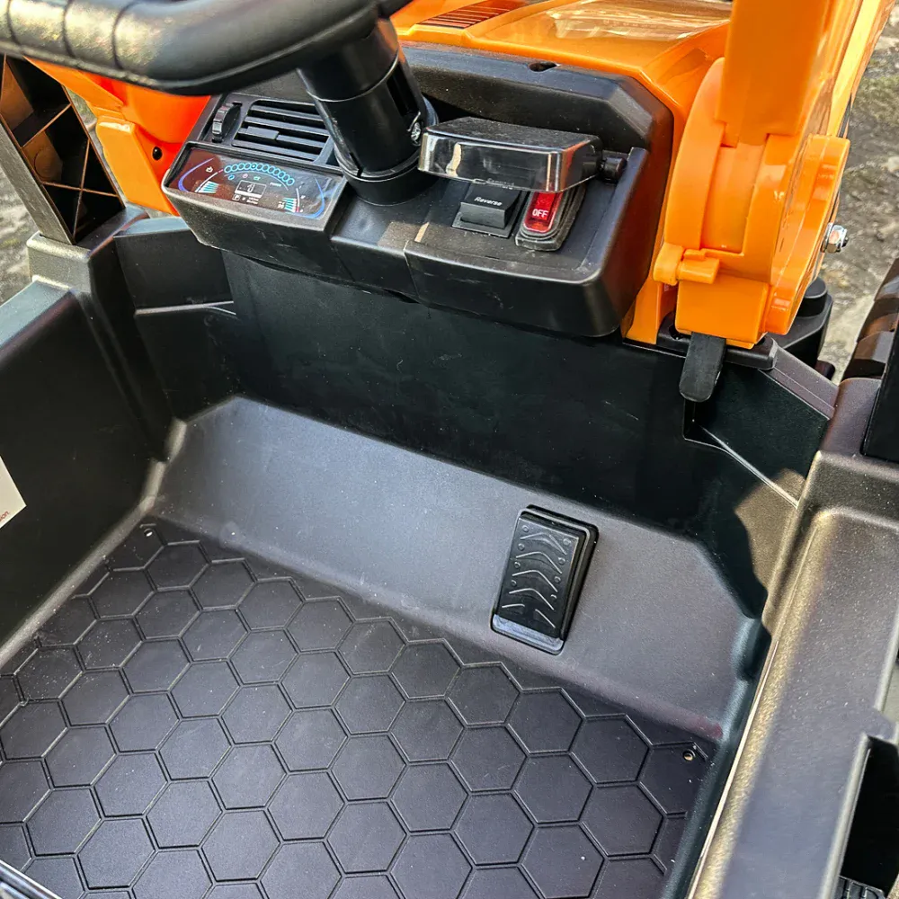 Elektrisk JCB-traktor for barn med frontlaster – 12V 70W – Gul