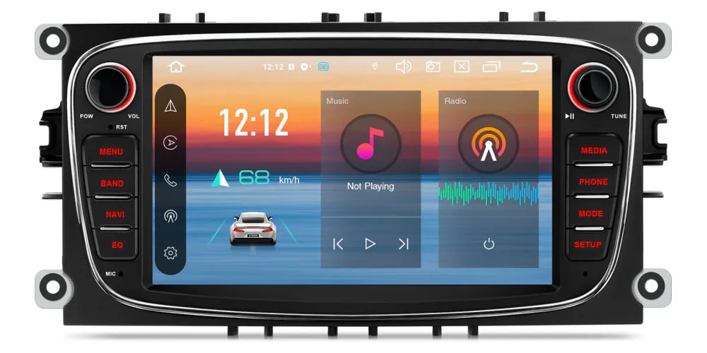 Android 14 DAB+ Bilstereo med 4G, CarPlay og DSP for Ford