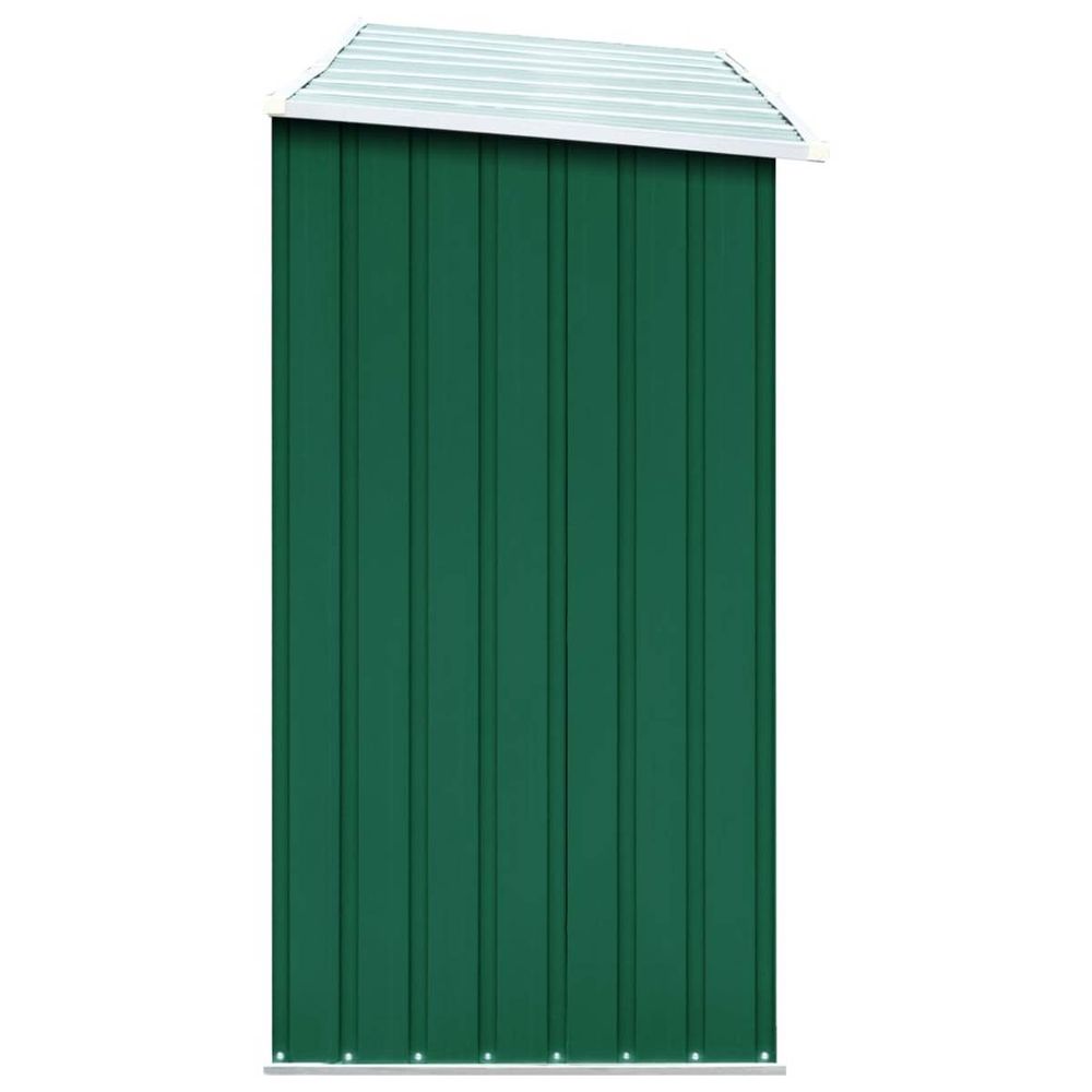 Vedskjul galvanisert stål 330x84x152 cm grønn