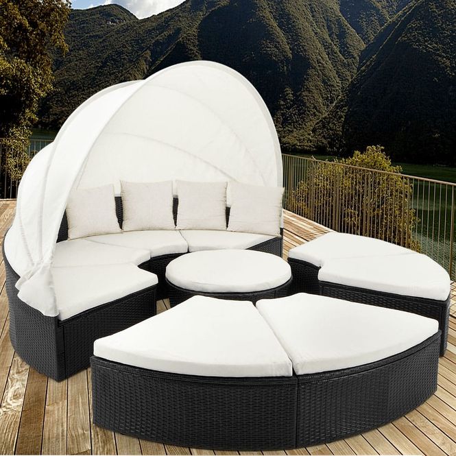 Hovedbilde Polyrotting soløy - daybed 230cm  med puter