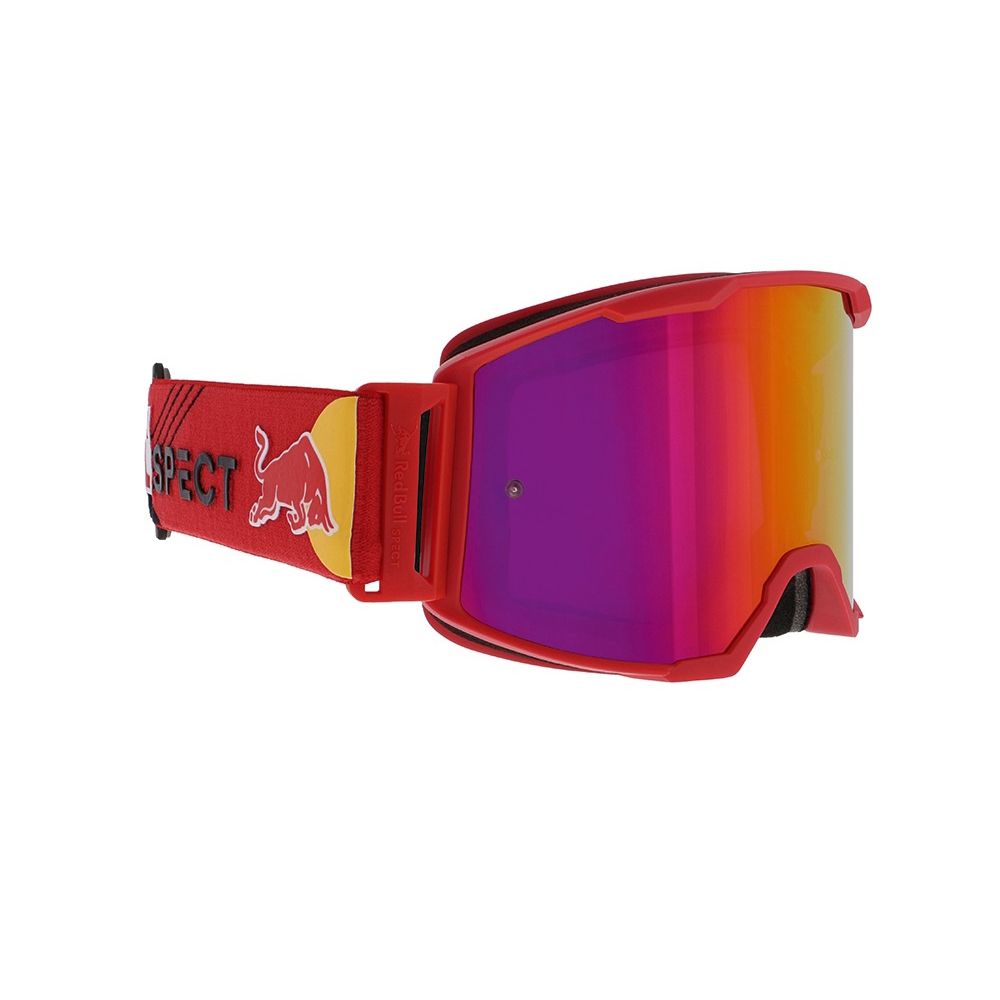 Red Bull SPECT Strive Panovision Motocrossbriller – Matt Rød / Lilla Speilglass
