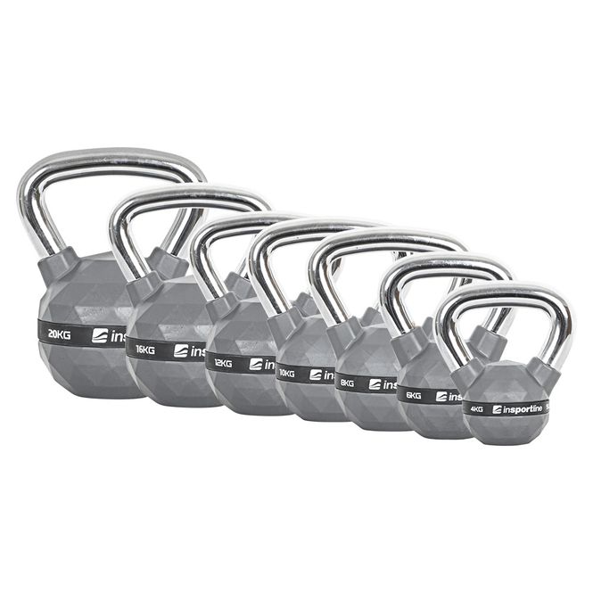 Hovedbilde Gummibelagt Kettlebell sett inSPORTline PU 4 kg-20 kg