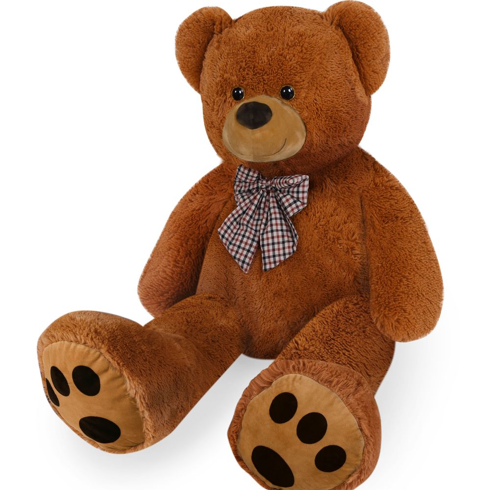 Stor teddybjørn bamse XXL 150 cm brun – MONZANA