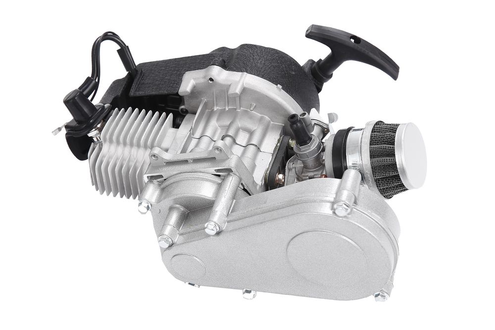 49cc Dirtbike Motor 14ZS | 2-takts Svart m/ Girkasse