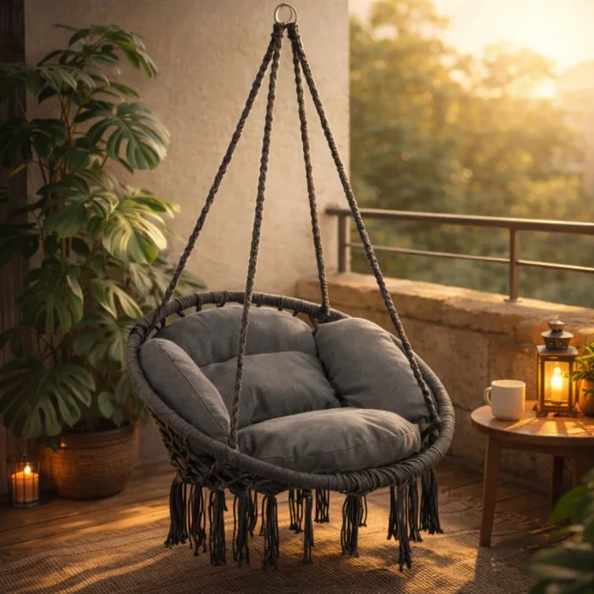 Hovedbilde Hengestol i Boho Stil - 2 Puter