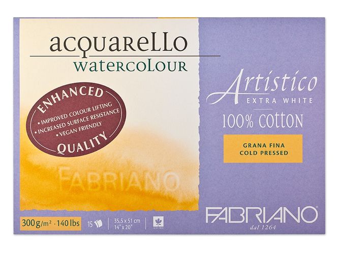 Hovedbilde Fabriano Artistico EQ Extra White 300g GF 15ark – ...