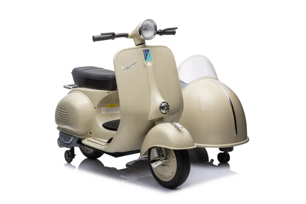 Vespa scooter for to barn 3-9 år - med revers