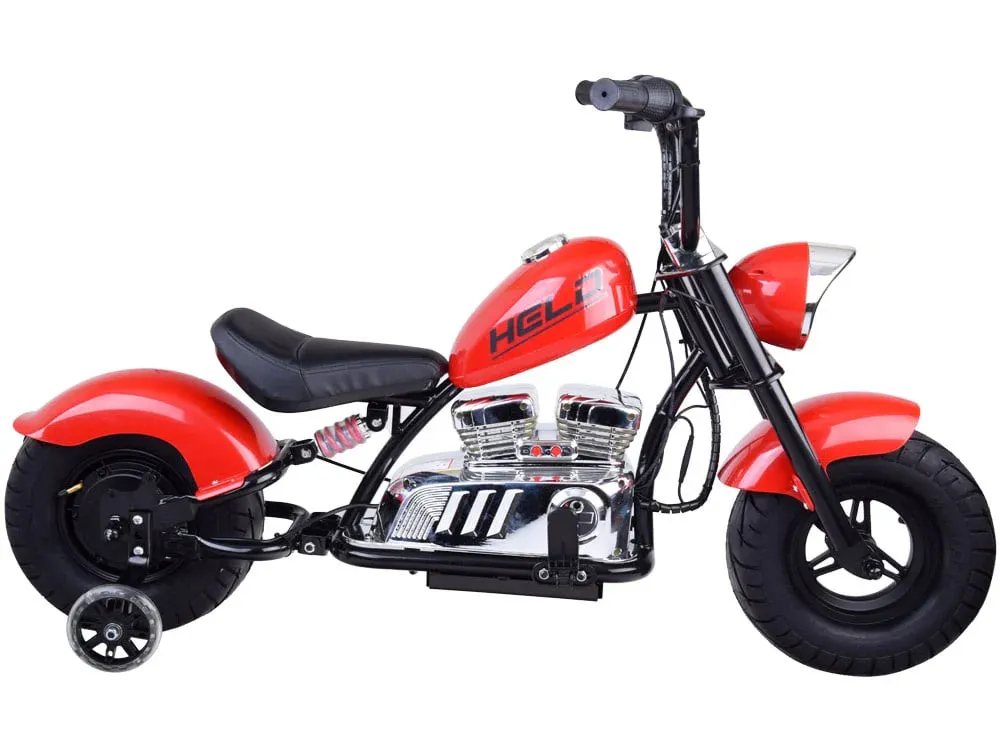 Elektrisk motorsykkel Old-School 300W 24V – Rød