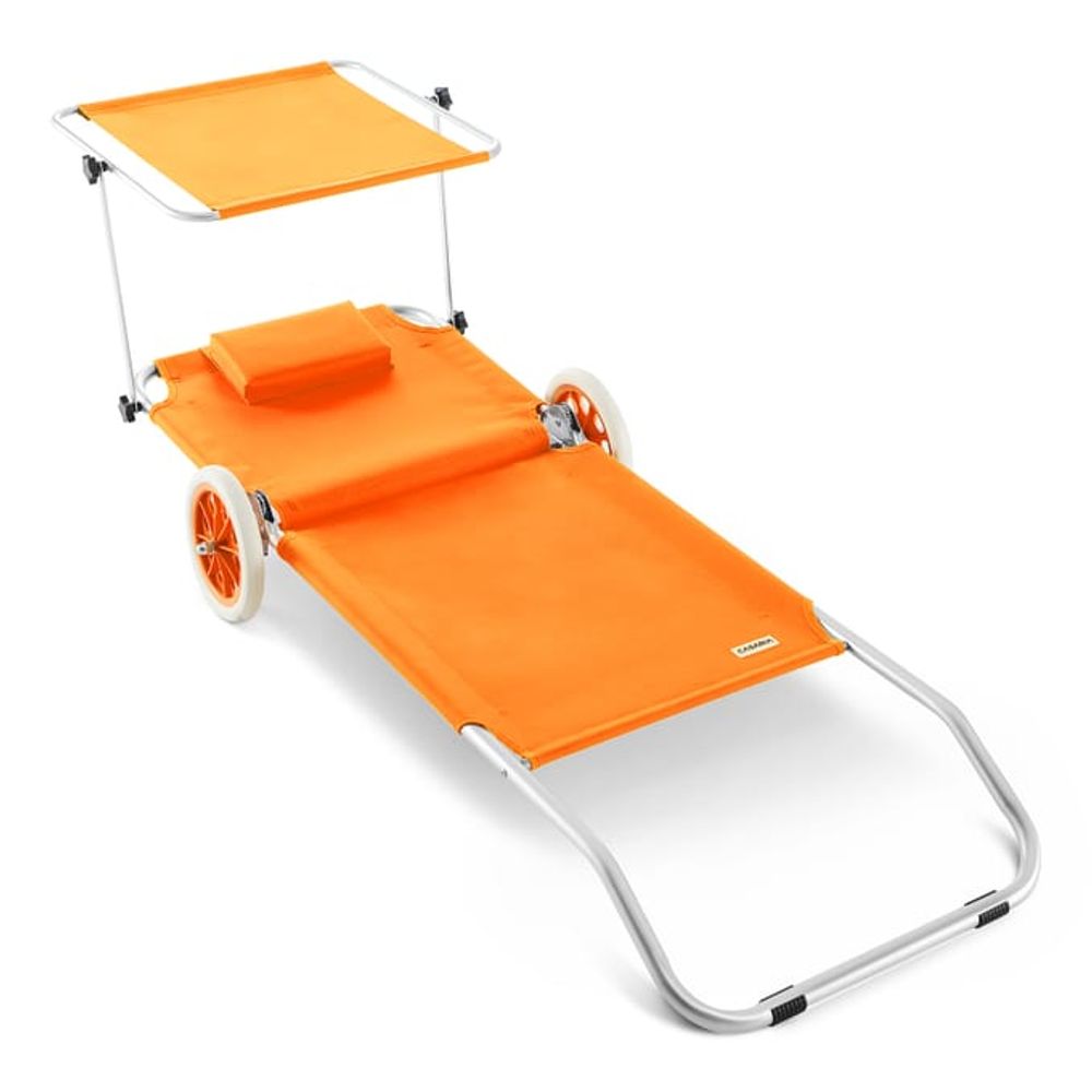 Solseng kreta med hjul - oransje